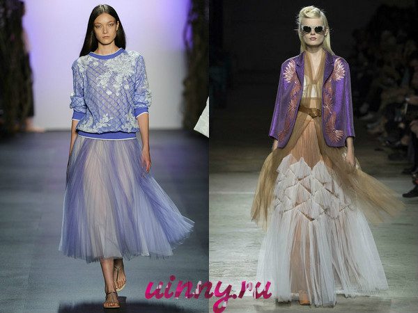 С чем носить юбку из фатина этим летом и осенью: на фото разнообразные и оригинальные образы